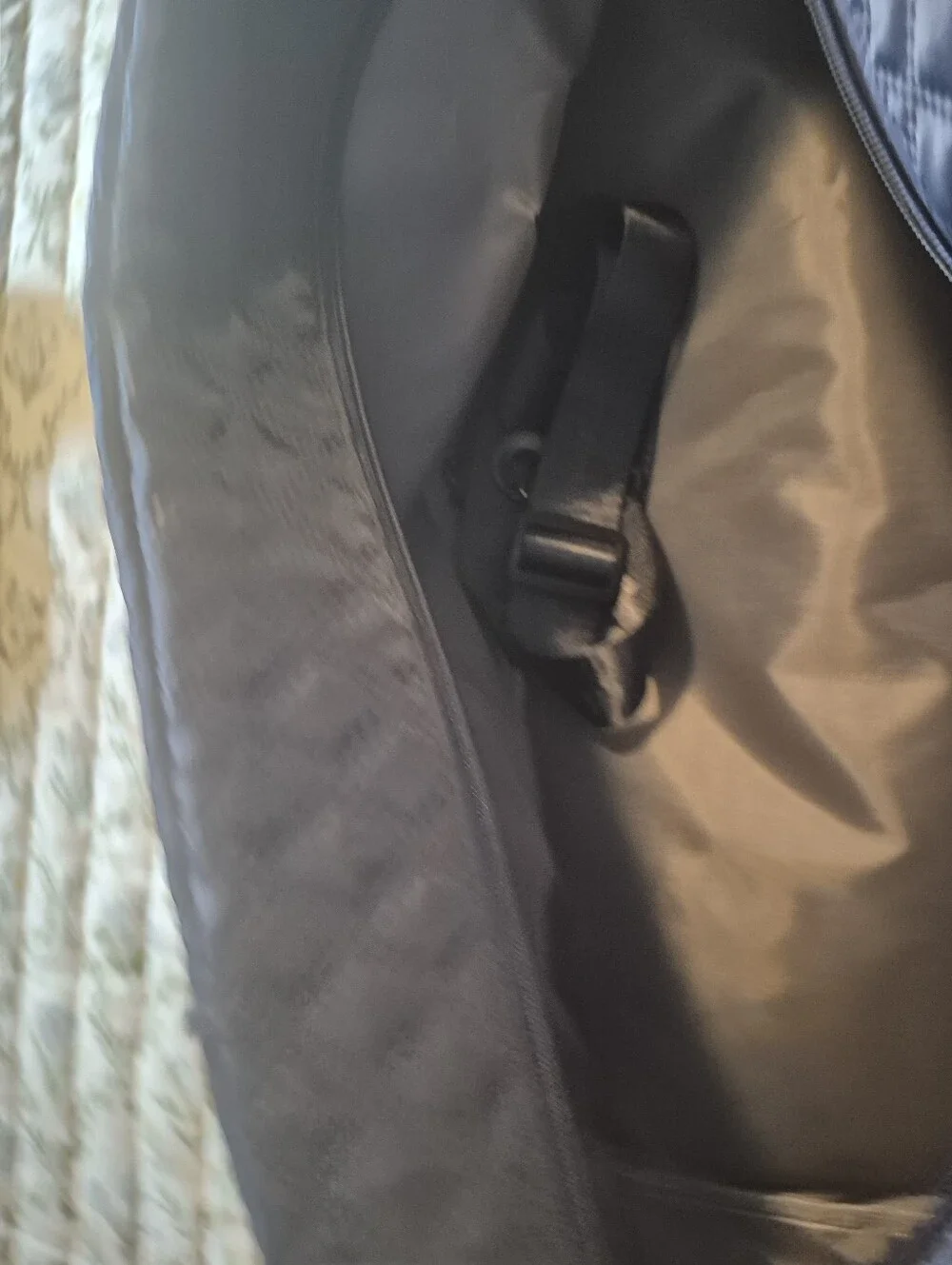 Quilted Black Travel Duffle Bag
